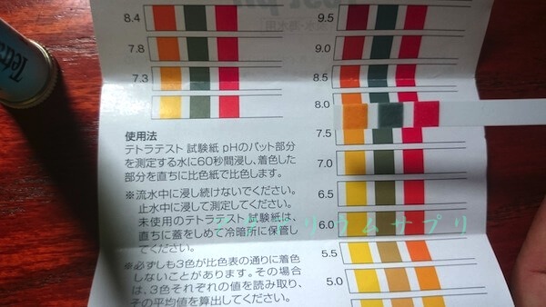 拾った岩石レイアウトでpHがアルカリ性に上がる